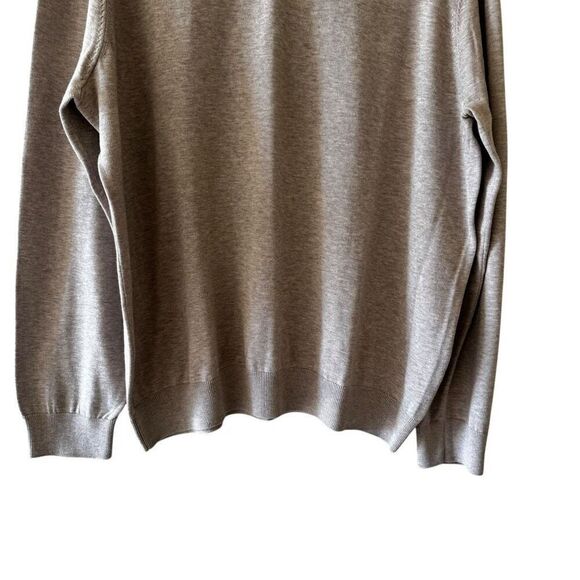 Facconable Tan Beige V-Neck Jumper Soft Minimalist Office SZ XXL #2385 - Picture 4 of 14